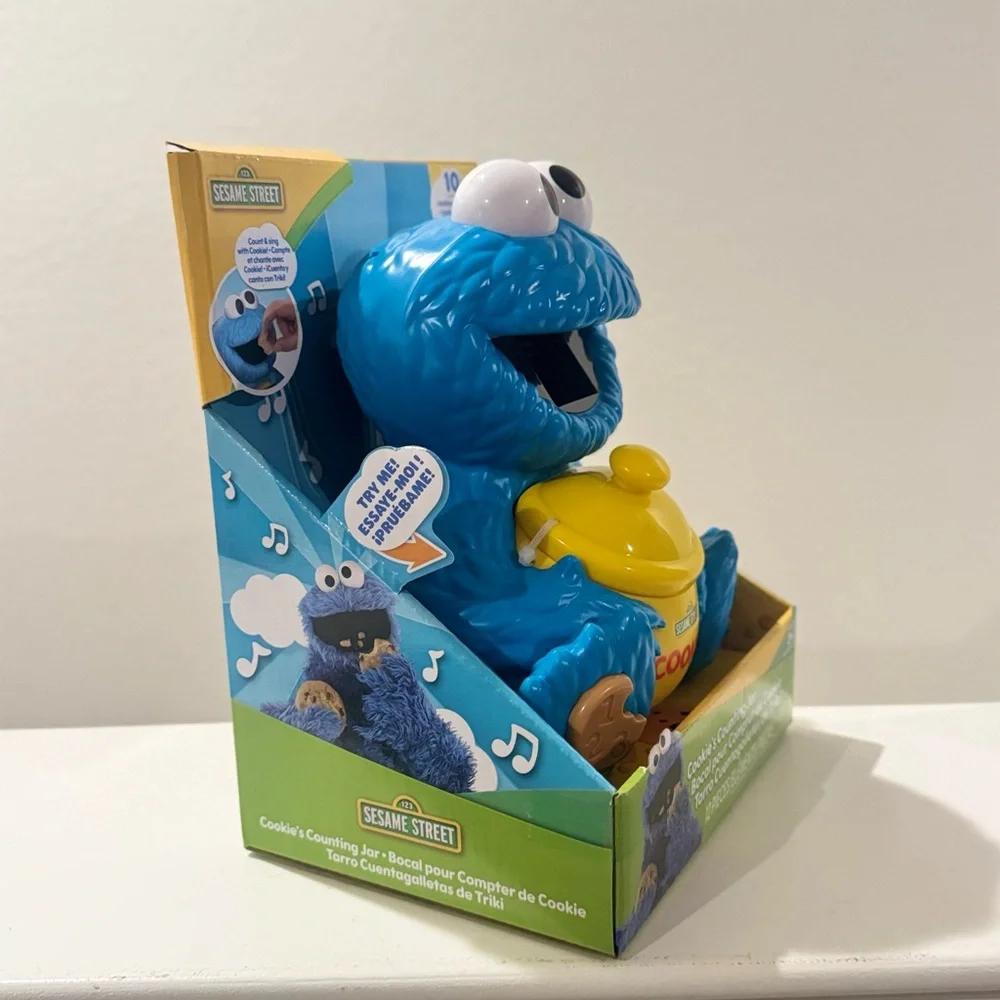 SESAME STREET Cookie Counting Jar – 12 pieces. Learning & Education Toy. NEW